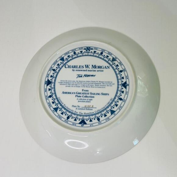 America's Greatest Sailing Ship Plate Collection "Charles W Morgan" 1987 - Picture 2 of 3